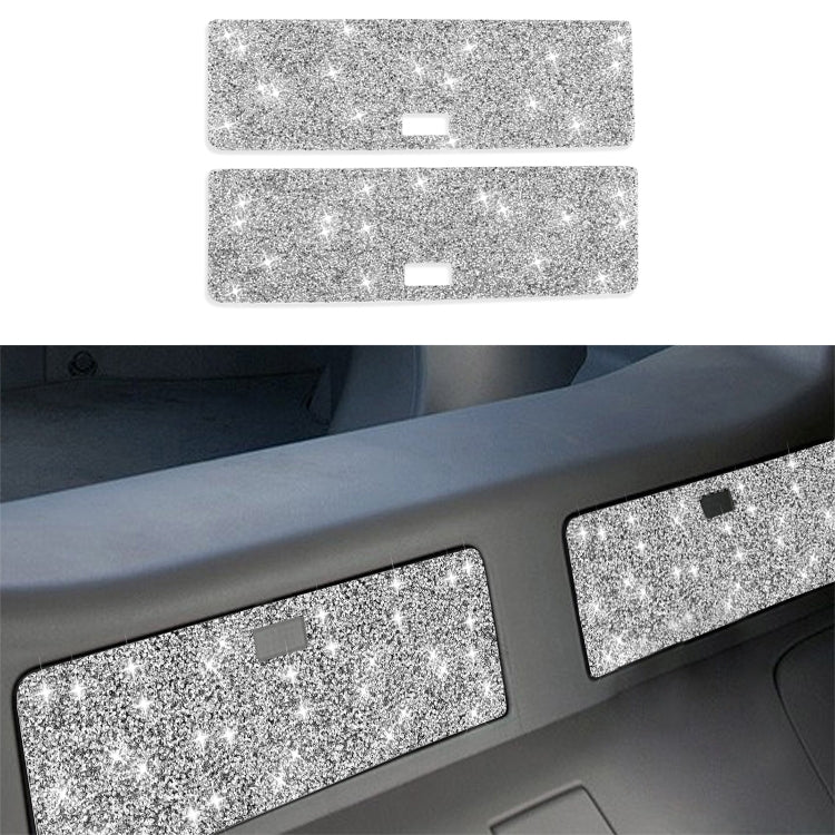 For Nissan 350Z 2003-2009 2pcs Car Storage Box Diamond Decorative Sticker,Left and Right Drive Universal, Car Storage Box
