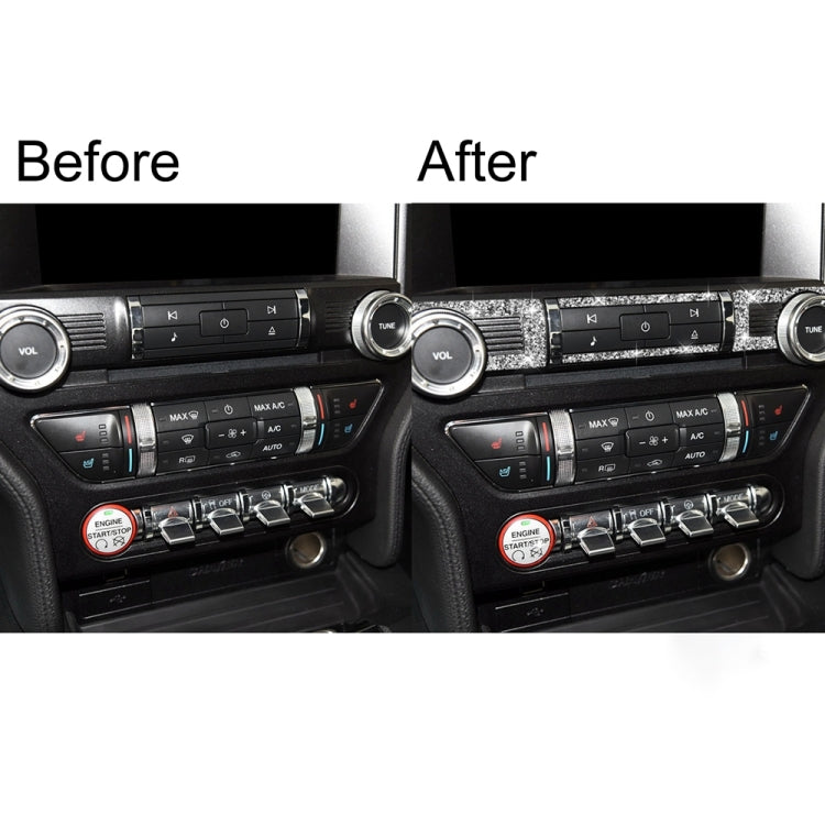 Car Central Control CD Diamond Decoration Sticker, Left and Right Drive, Central Control CD