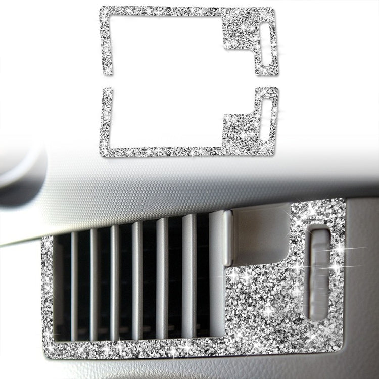 For Nissan 350Z 2003-2009 2pcs Car Center Ventilation Exhaust Diamond Decorative Sticker,Left and Right Drive Universal, Car Center Ventilation Exhaust
