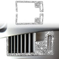 For Nissan 350Z 2003-2009 2pcs Car Center Ventilation Exhaust Diamond Decorative Sticker,Left and Right Drive Universal, Car Center Ventilation Exhaust
