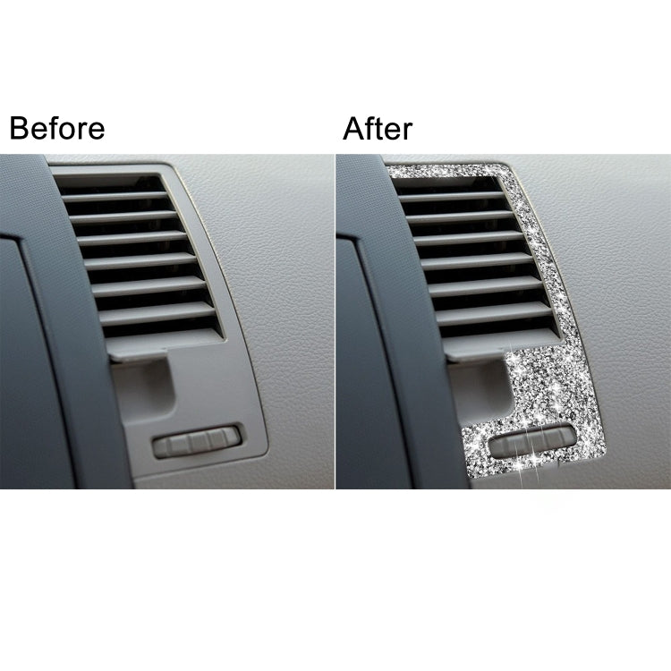 For Nissan 350Z 2003-2009 2pcs Car Center Ventilation Exhaust Diamond Decorative Sticker,Left and Right Drive Universal, Car Center Ventilation Exhaust