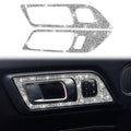 2pcs Car Door Inner Handle Panel Diamond Decoration Sticker, Left Drive, 2pcs Door Inner Handle Panel