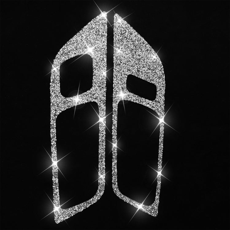 2pcs Car Door Inner Handle Panel Diamond Decoration Sticker, Left Drive, 2pcs Door Inner Handle Panel