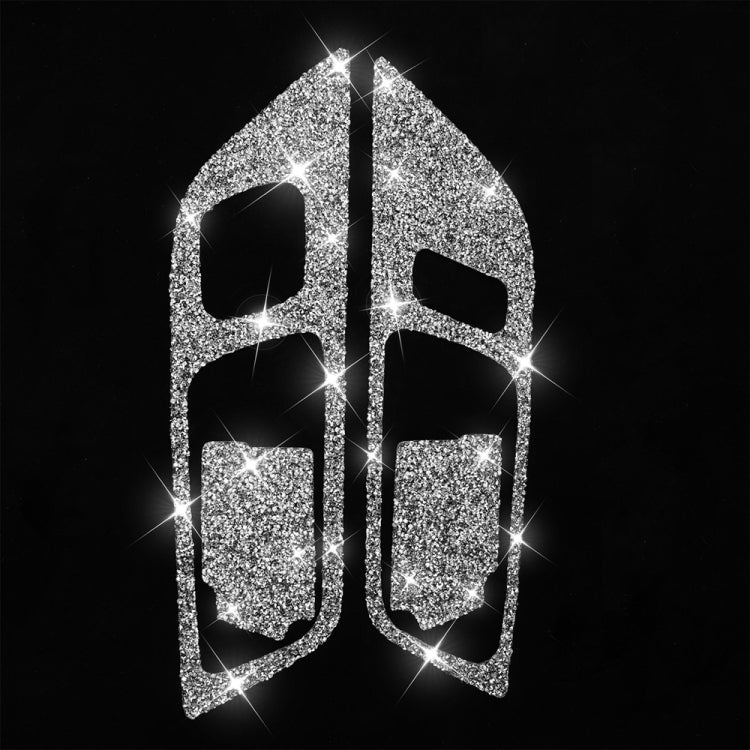 4pcs Car Door Inner Handle Panel Diamond Decoration Sticker, Left Drive, Door Inner Handle Panel, Left Drive
