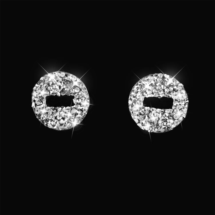 2pcs Car Volume Button Diamond Decoration Sticker, Left and Right Drive, Volume Button
