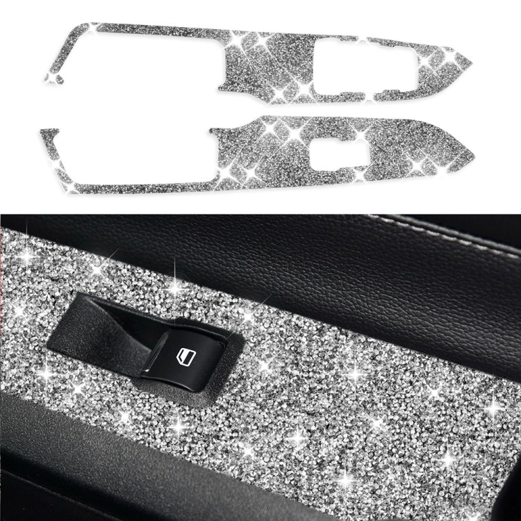 For Ford Mustang 2015-2020 Car Door Lift Panel B Diamond Decoration Sticker, Door Lift Panel B Left Drive, Door Lift Panel B Right Drive