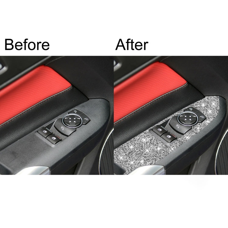For Ford Mustang 2015-2020 Car Door Lift Panel B Diamond Decoration Sticker, Door Lift Panel B Left Drive, Door Lift Panel B Right Drive
