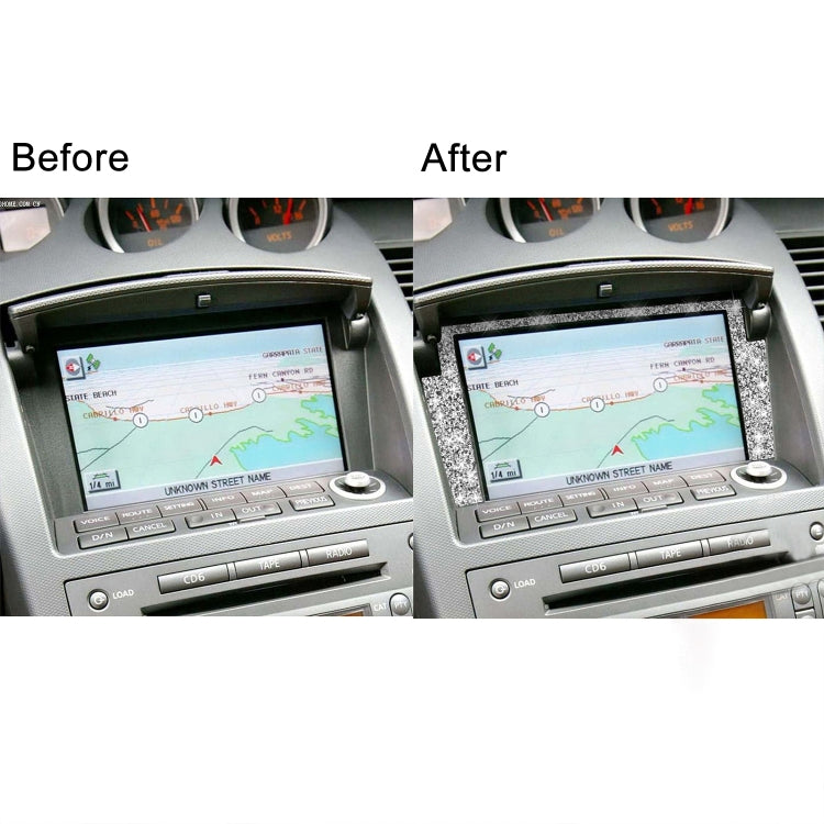 For Nissan 350Z 2003-2009 Car Navigation Frame Diamond Decorative Sticker,Left and Right Drive Universal, Navigation Frame