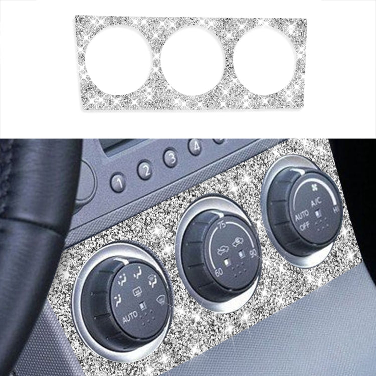 For Nissan 350Z 2003-2009 Car Air Conditioning Adjustment Diamond Decorative Sticker,Left and Right Drive Universal, Car Air Conditioning Adjustment