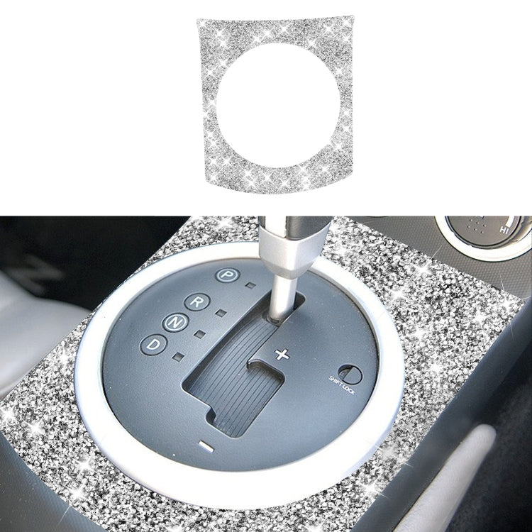 For Nissan 350Z 2003-2009 Car Gear Panel Diamond Decorative Sticker,Left and Right Drive Universal, Car Gear Panel