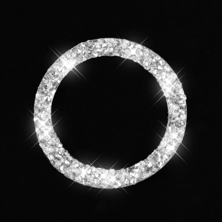 Car One-Click Start Ring Diamond Decoration Sticker, Left and Right Drive, One-Click Start Ring
