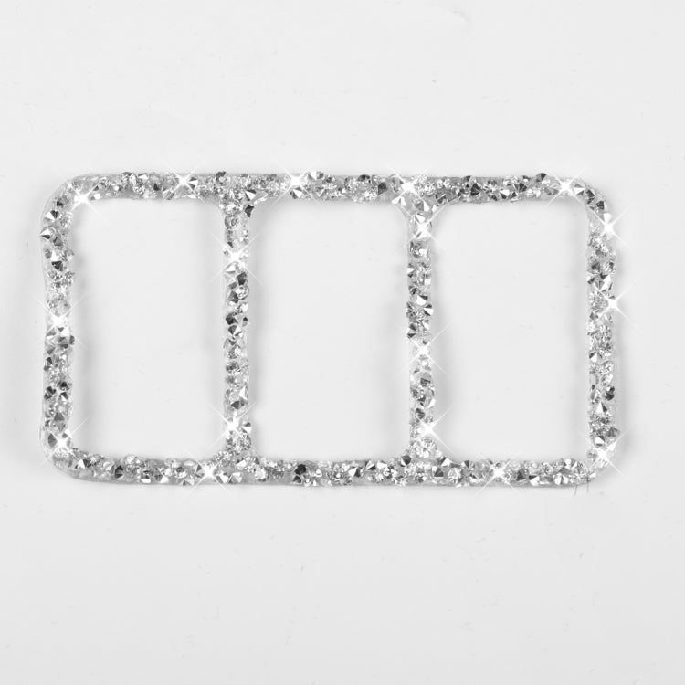 Car Central Control Heating Button Frame Diamond Decoration Sticker, Left and Right Drive, Central Control Heating Button Frame