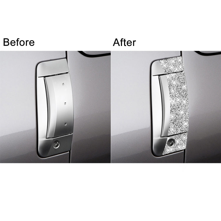 For Nissan 350Z 2003-2009 6pcs Car Door Outer Handle Diamond Decorative Sticker, Left Drive, Car Door Outer Handle, Left Drive