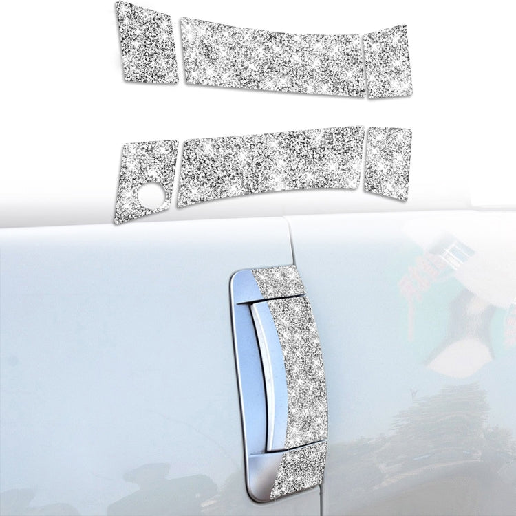 For Nissan 350Z 2003-2009 6pcs Car Door Outer Handle Diamond Decorative Sticker, Right Drive, Car Door Outer Handle, Right Drive