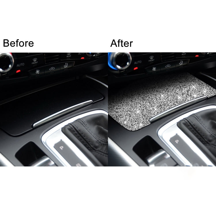 Car Storage Cigarette Lighter Panel Diamond Decoration Sticker, Left and Right Drive, Storage Cigarette Lighter Panel