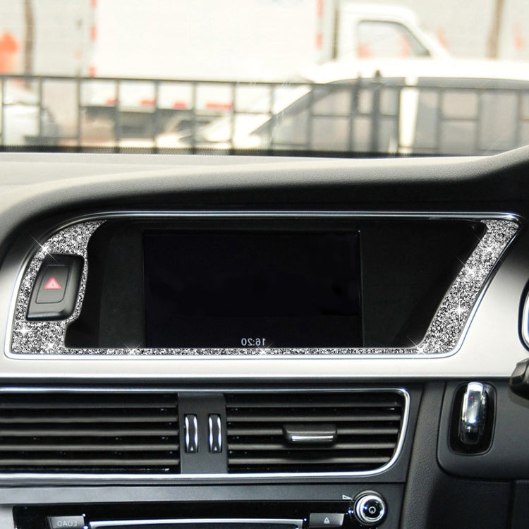 For Audi A4 / A5 / Q5 Car Navigation Outer Frame Diamond Decoration Sticker, Navigation Outer Frame Right Drive, Navigation Outer Frame Left Drive