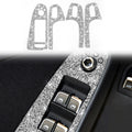 For Audi A4 / A5 / Q5 Car Door Lift Control Panel Diamond Decoration Sticker, Left Drive Low Configured, Right Drive Low Configured