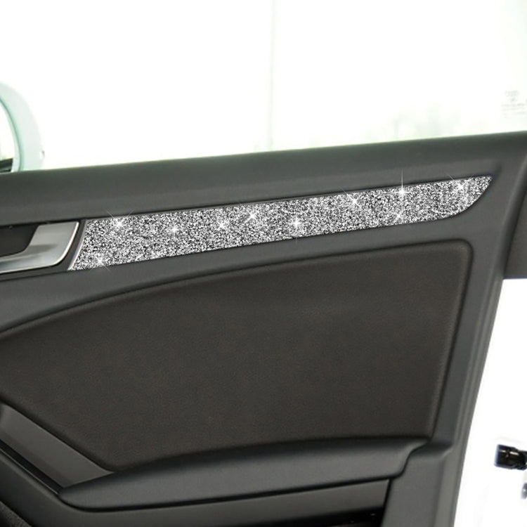 Car Interior Door Panel Trim Diamond Decoration Sticker, Left and Right Drive, Interior Door Panel Trim