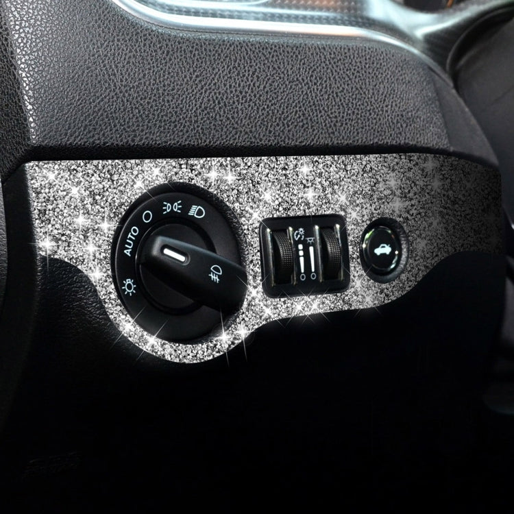 For Dodge Charger 2011-2014 Car Headlight Switch Diamond Decorative Sticker, Left-hand Drive, Headlight Switch