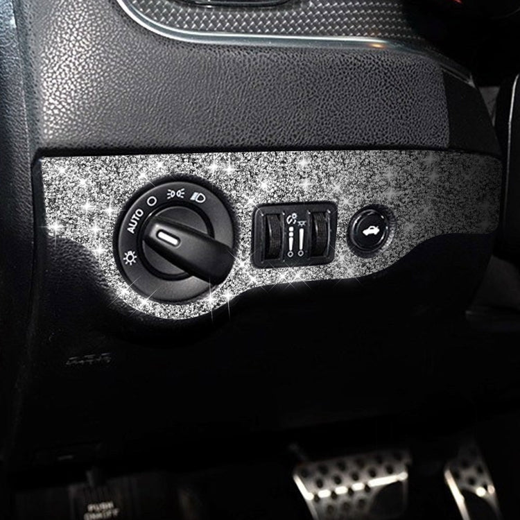 For Dodge Charger 2011-2014 Car Headlight Switch Diamond Decorative Sticker, Left-hand Drive, Headlight Switch