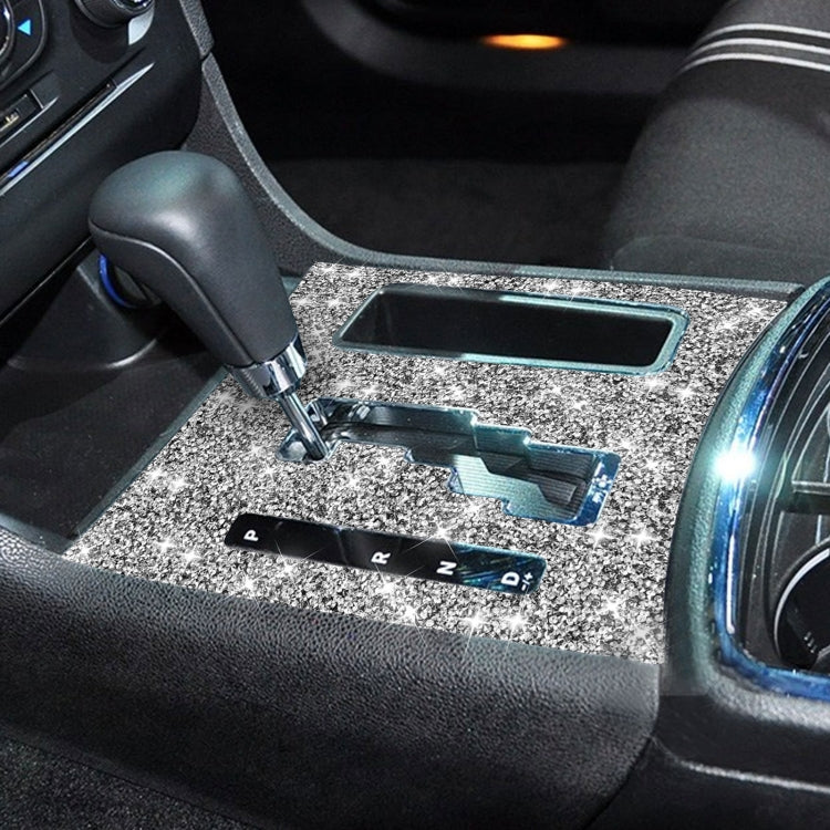 For Dodge Charger 2011-2014 Car Automatic Shift Panel Diamond Decorative Sticker, Left-hand Drive, Automatic Shift Panel