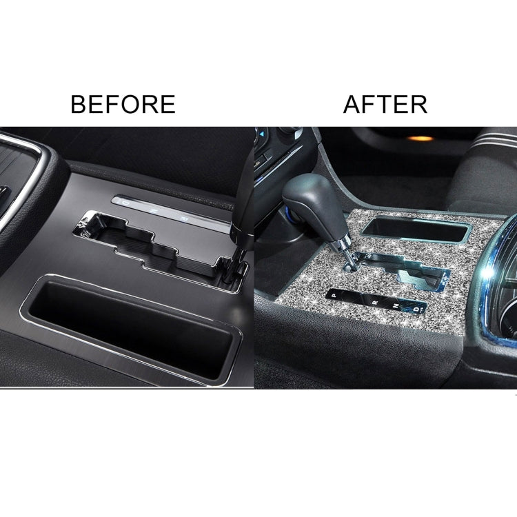 For Dodge Charger 2011-2014 Car Automatic Shift Panel Diamond Decorative Sticker, Left-hand Drive, Automatic Shift Panel