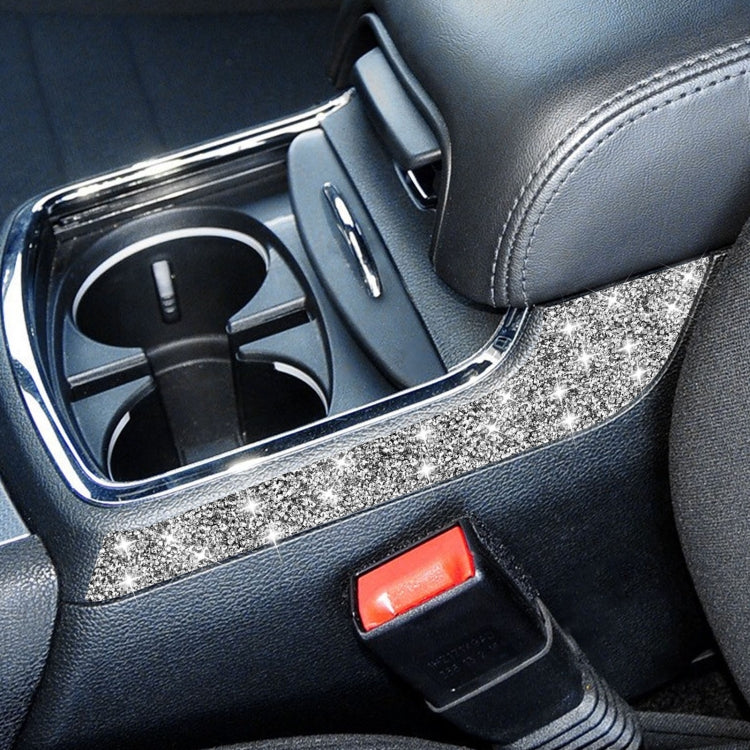 For Dodge Charger 2011-2014 Car Cup Holder Armrest Outside Diamond Decorative Sticker, Left-hand Drive, Cup Holder Armrest Outside