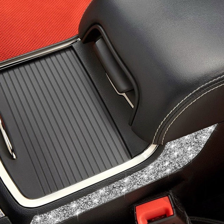 For Dodge Charger 2011-2014 Car Cup Holder Armrest Outside Diamond Decorative Sticker, Left-hand Drive, Cup Holder Armrest Outside