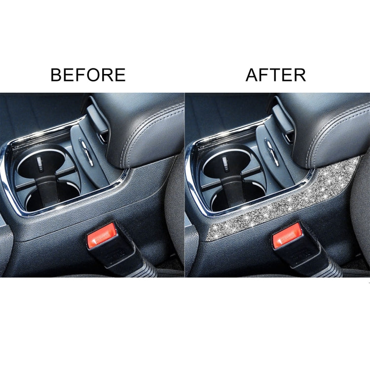 For Dodge Charger 2011-2014 Car Cup Holder Armrest Outside Diamond Decorative Sticker, Left-hand Drive, Cup Holder Armrest Outside