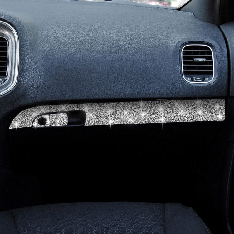 For Dodge Charger 2011-2014 3pcs/Set Car Front Passenger Seat Storage Box Handle Diamond Decorative Sticker, Left-hand Drive, 3pcs/Set Front Passenger Seat Storage Box Handle
