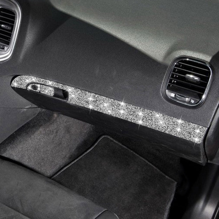 For Dodge Charger 2011-2014 3pcs/Set Car Front Passenger Seat Storage Box Handle Diamond Decorative Sticker, Left-hand Drive, 3pcs/Set Front Passenger Seat Storage Box Handle