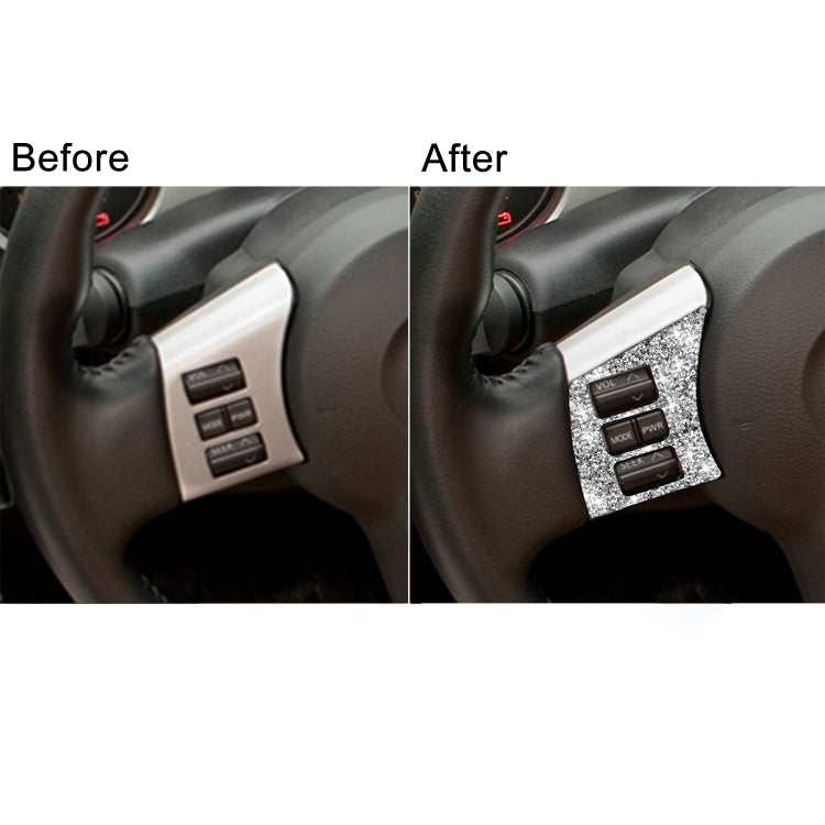 For Nissan 350Z 2006-2009 Car Steering Wheel Button Frame Diamond Sticker,Left and Right Drive Universal, Car Steering Wheel Button Frame