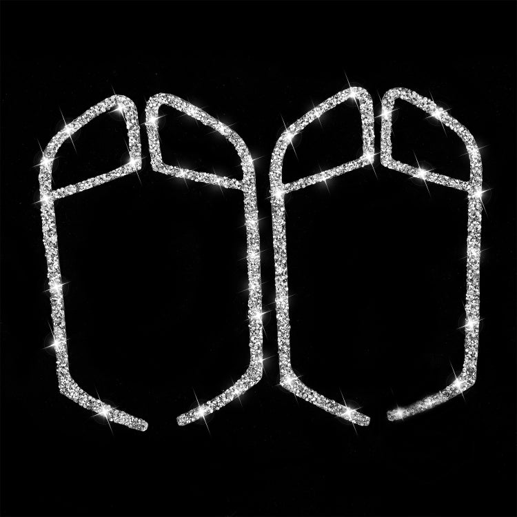 Car Door Inner Handle Frame Diamond Decoration Sticker, Left and Right Drive, Door Inner Handle Frame