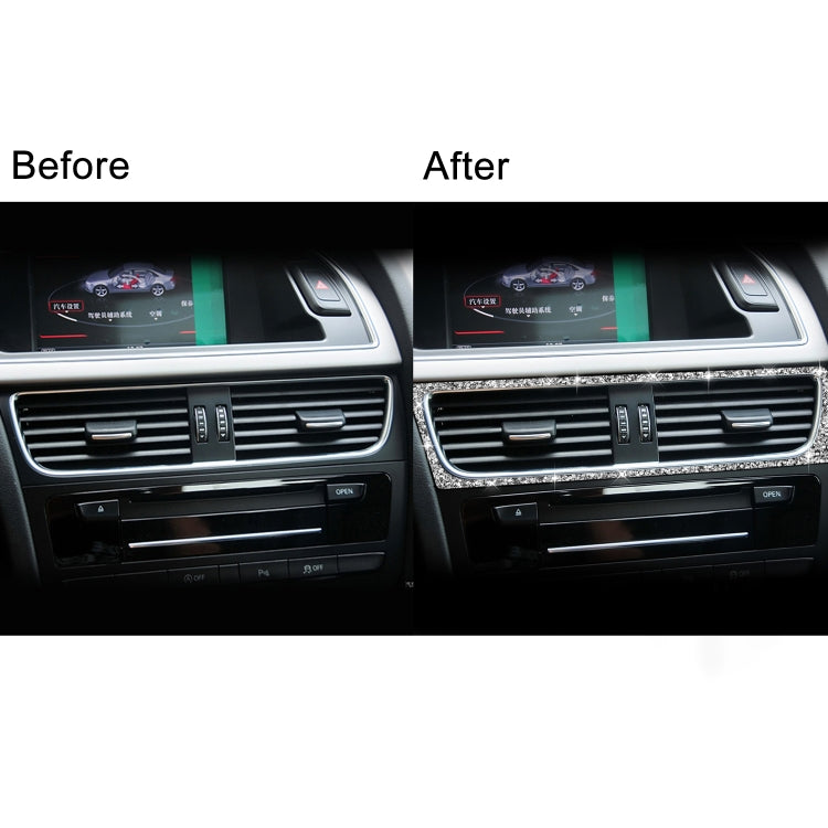 For Audi A4 / A5 / Q5 Car Air Conditioning Air Outlet Frame Diamond Decoration Sticker, Air Conditioning Air Outlet Frame Left Drive, Air Conditioning Air Outlet Frame Right Drive