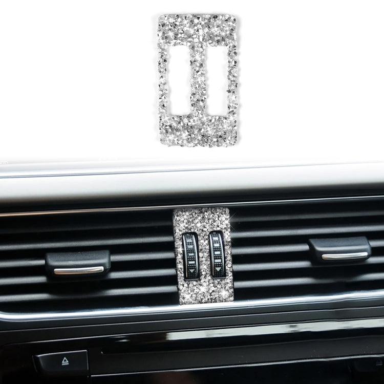 Car Air Conditioner Air Outlet Knob Diamond Decoration Sticker, Left and Right Drive, Air Conditioner Air Outlet Knob