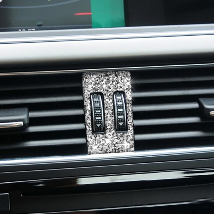 Car Air Conditioner Air Outlet Knob Diamond Decoration Sticker, Left and Right Drive, Air Conditioner Air Outlet Knob
