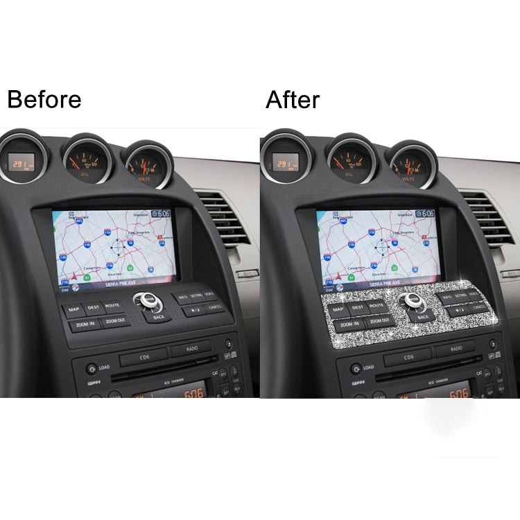 For Nissan 350Z 2006-2009 Car Navigation System Control Diamond Sticker,Left and Right Drive Universal, Car Navigation System Control