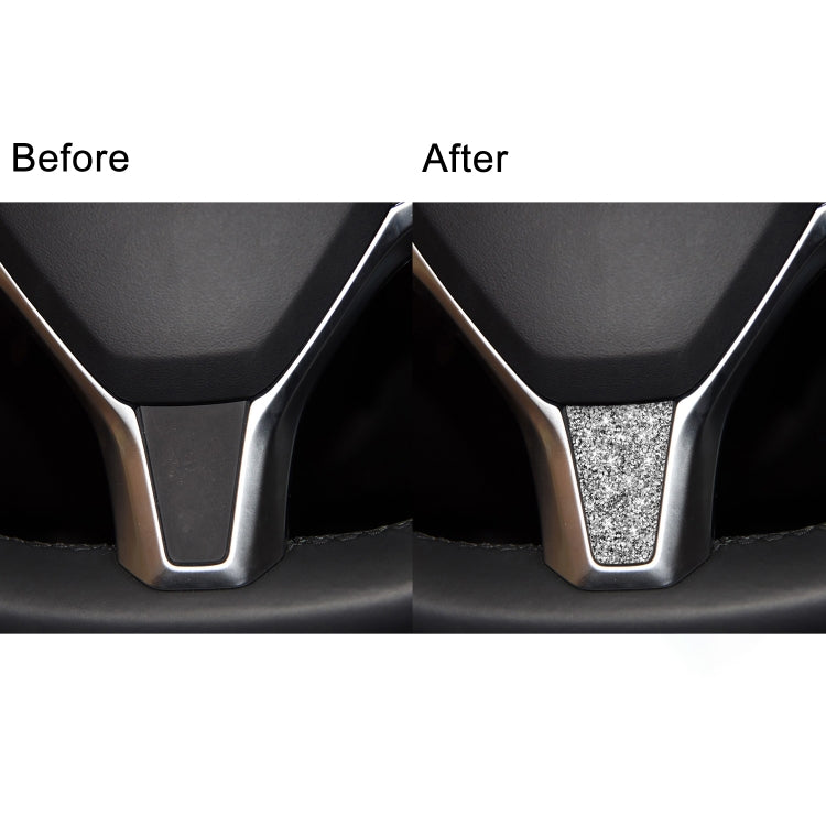 For Tesla Model S/X Car Steering Wheel Diamond Sticker,Left and Right Drive Universal, Car Steering Wheel