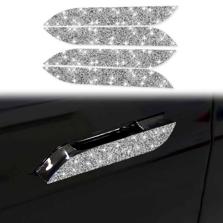 For Tesla Model S Car Outside Handle Diamond Sticker,Left and Right Drive Universal, Car Outside Handle
