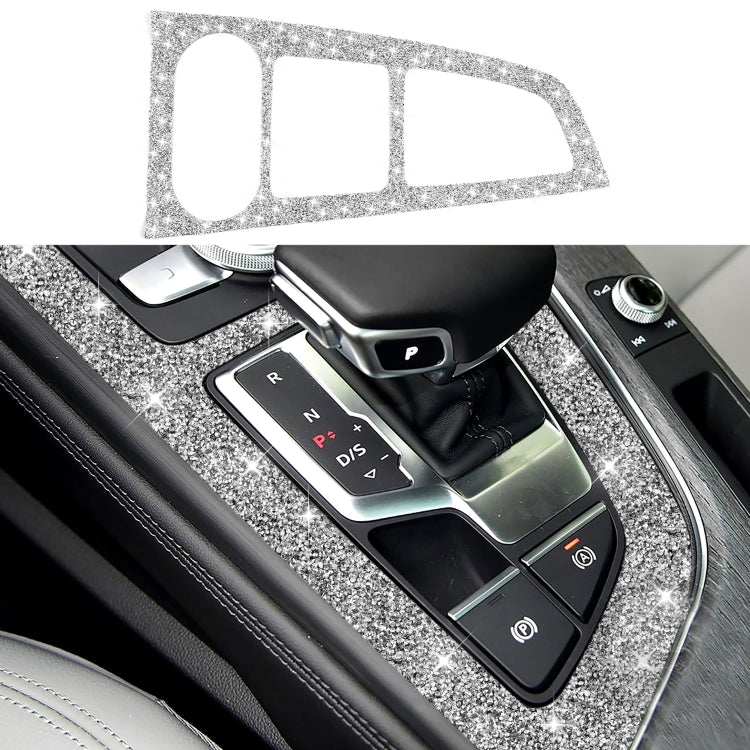 For Audi A4L / A5 2017-2019 Car Large Gear Panel Diamond Decoration Sticker, Left Drive, Right Drive