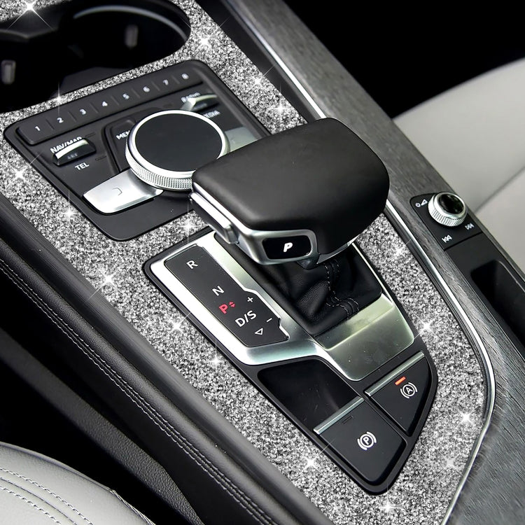 For Audi A4L / A5 2017-2019 Car Large Gear Panel Diamond Decoration Sticker, Left Drive, Right Drive