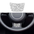 Car Steering Wheel Logo Diamond Decoration Sticker, Left and Right Drive, Steering Wheel Logo