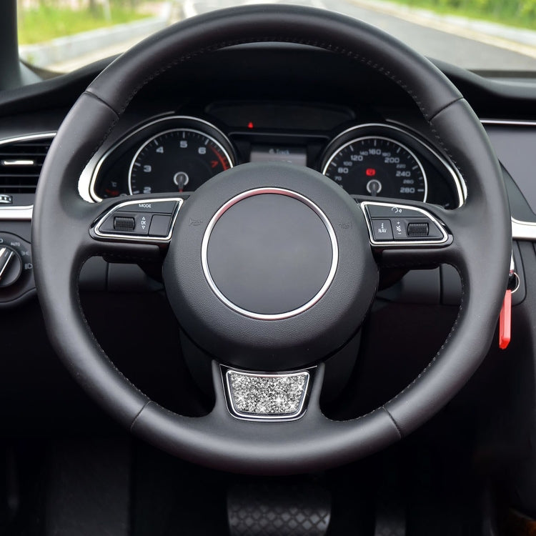 Car Steering Wheel Logo Diamond Decoration Sticker, Left and Right Drive, Steering Wheel Logo