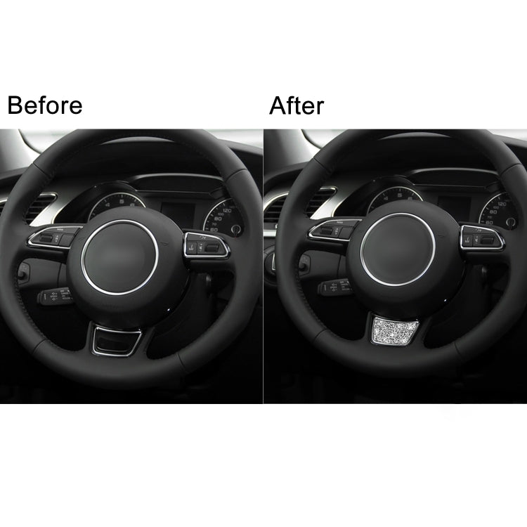 Car Steering Wheel Logo Diamond Decoration Sticker, Left and Right Drive, Steering Wheel Logo