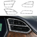For Tesla Model X Car Central Control Instrument Air Outlet Diamond Sticker, Right Drive, Car Central Control Instrument Air Outlet, Right Drive
