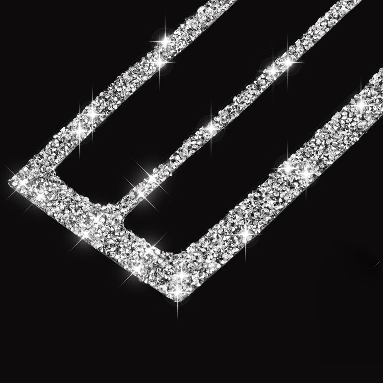 For Tesla Model X Car Rear Air Outlet Panel Diamond Sticker,Left and Right Drive Universal, Car Rear Air Outlet Panel