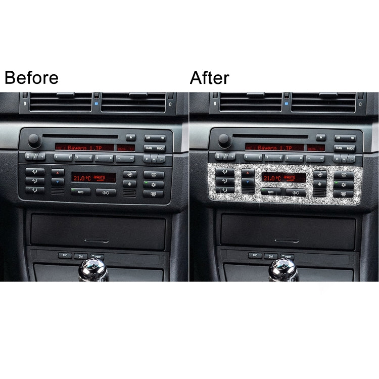 Car Center Control Panel Lower Diamond Decoration Sticker, Left and Right Drive, Center Control Panel Lower