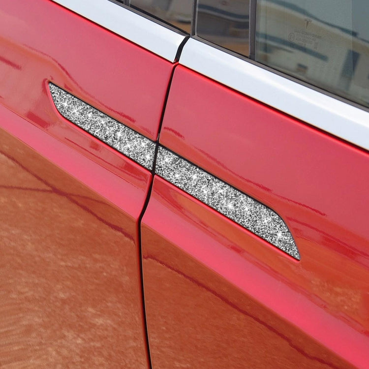 For Tesla Model X Car Exterior Door Handle Panel Diamond Sticker,Left and Right Drive Universal, Car Exterior Door Handle Panel