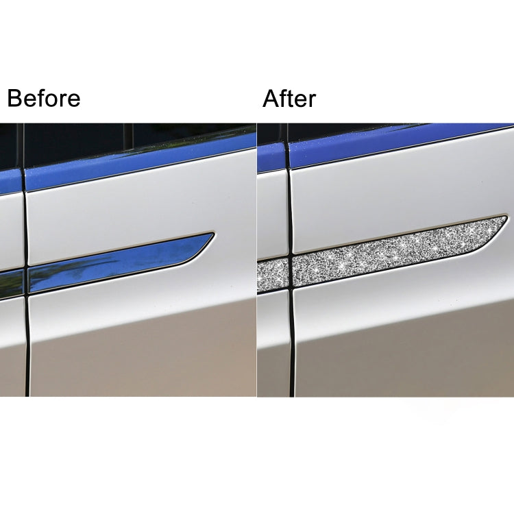 For Tesla Model X Car Exterior Door Handle Panel Diamond Sticker,Left and Right Drive Universal, Car Exterior Door Handle Panel