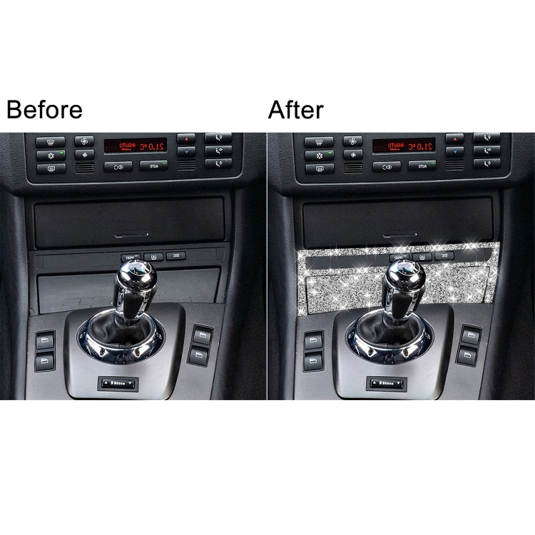For BMW Series 3 E46 1998-2005 Car Cigarette Lighter Frame Diamond Decoration Sticker, Cigarette Lighter Frame Right Drive, Cigarette Lighter Frame Left Drive